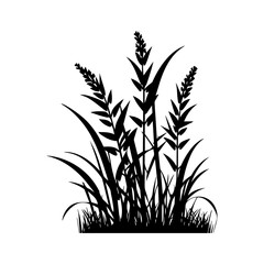 Monochrome image of plant. Isolated vector image. Floral design element