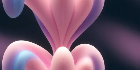 Fototapeta premium Purple pink abstract background with vertical 3D wavy lines and smooth glowing gradient texture, modern elegant wallpaper for business and design