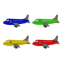 Colorful airplane vector