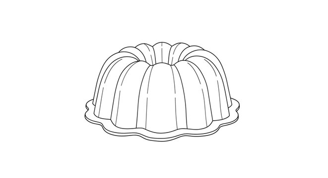 Classic Ring Cake Outline: Ready for Your Creative Color