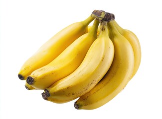 Bunch of ripe bananas against white background