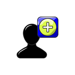 Add User Icon, New Profile and Invite Outline Graphic