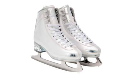 Skates ready for a session on the ice isolated on transparent background