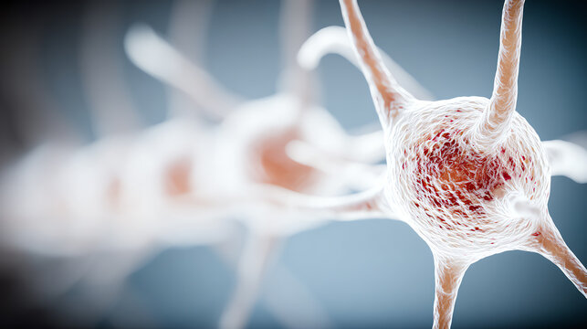 Detailed close-up of neurons showcasing their intricate structure and connections, emphasizing the complexity of neural networks.