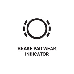 Brake Pad Wear Indicator Solid Icon