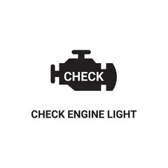 Check Engine Light Solid Dashboard Icon
