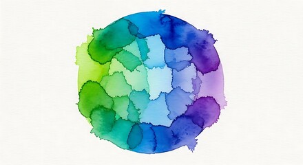 Watercolor texture with round shape and smooth color gradient transition