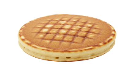 A single round pancake with a grid pattern on top.