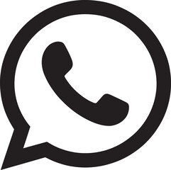 Whats App logo icon with speech bubble and handset symbol whatsapp social media