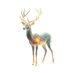 deer isolated on white background