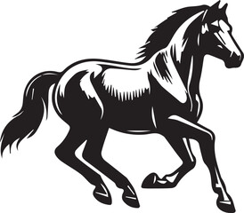  American Quarter Horse vector black on white background