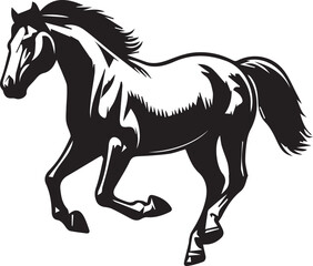  American Quarter Horse vector black on white background