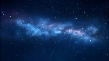 Fototapeta premium Galaxy star field with glowing nebula and cosmic dust. Deep space background with shining stars, night sky, universe, and astronomy design.