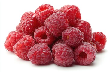 A heap of fresh raspberries