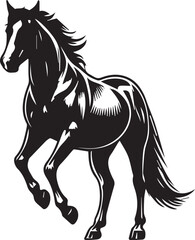  American Quarter Horse vector black on white background
