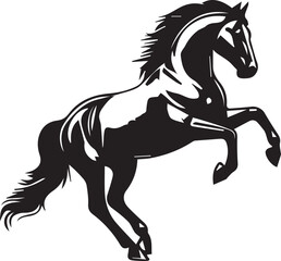  American Quarter Horse vector black on white background