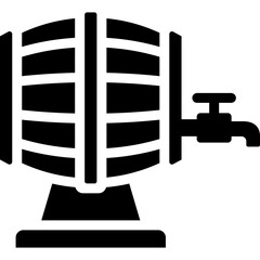 barrel icon illustration design with solid