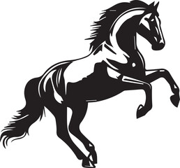  American Quarter Horse vector black on white background