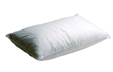 White Rectangular Pillow on Transparent Background