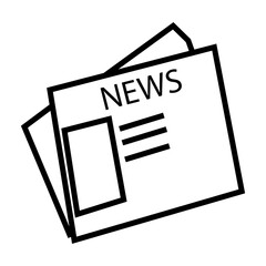 vector illustration of a newspaper outline icon vector