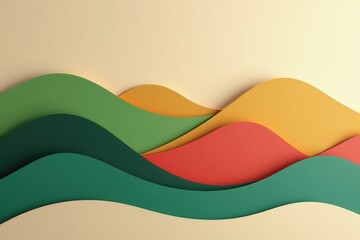 Abstract Colorful Wave Pattern
