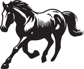  American Quarter Horse vector black on white background