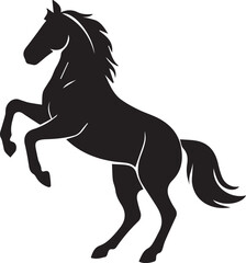  American Quarter Horse vector black on white background