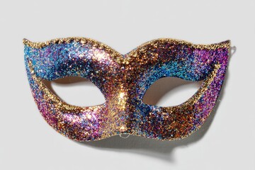 Colorful glitter mask, carnival style