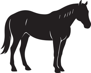  American Quarter Horse vector black on white background