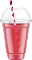 vector illustration of a pink drink
