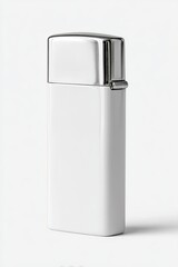 White rectangular lighter with chrome accents (1)
