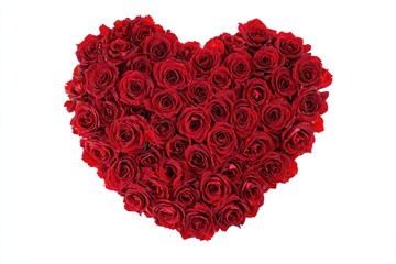 Heart-shaped arrangement of many red roses (3)