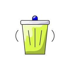 Trash Bin Icon, Delete and Dispose Outline Graphic