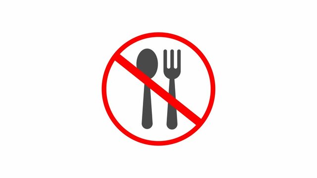 No food or drink allowed. grahpic motion background