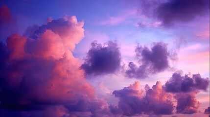 Obraz premium peace. A breathtaking sunset sky panorama with vibrant warm hues and glowing clouds. inspiring travel planning, travel magazines, designed for travel destination branding, inspires travel planning.