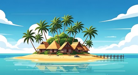 Obraz premium Tropical Island Resort. (8)
