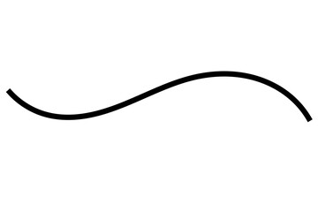 Black wavy line abstract element