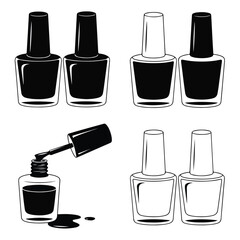 A collection of vibrant nail polish bottles and beauty accessories for a stylish manicure