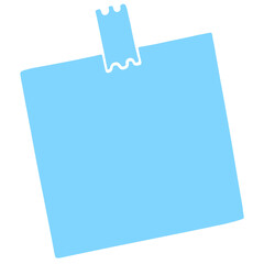 blue silhouette sticky note illustration