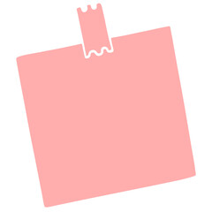 pink silhouette sticky note illustration
