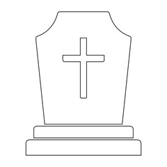 Fototapeta premium Tombstone Cross Symbol