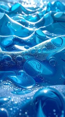 Abstract blue liquid texture