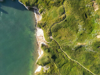 Coastal Path and Clifftop Overlooking Emerald Waters