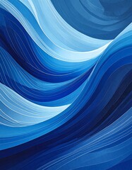 Abstract blue wavy lines