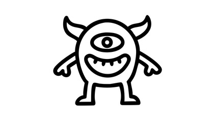 Icon Vectors Silly Cartoon Monster Mascot Vector