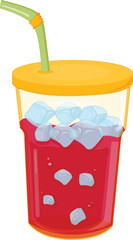 vector illustration of a mocktail