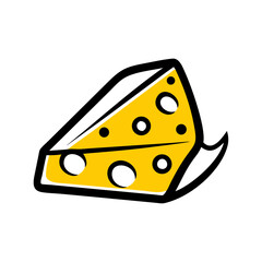 Cheese Wedge Slice Food Icon For Web And Graphic Design