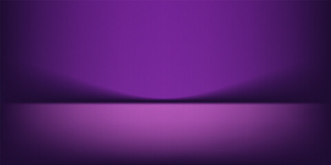Purple Background Wall Studio Room with Spotlights,Shadow on floor.Empty Dark Violet Backdrop Stage Show with neon light for product presentation,Vector 3D Ivy Display Podium Stand