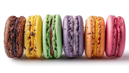 Row of colorful macarons (3)