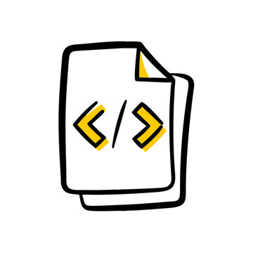 Coding Script Document File Layout Icon For Web And Graphic Design